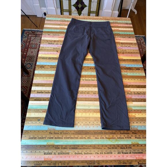 prAna Pants Mens 32x32 Gray Slim Fit Breathe Hiking Camping Outdoors *FLAW - Picture 3 of 14